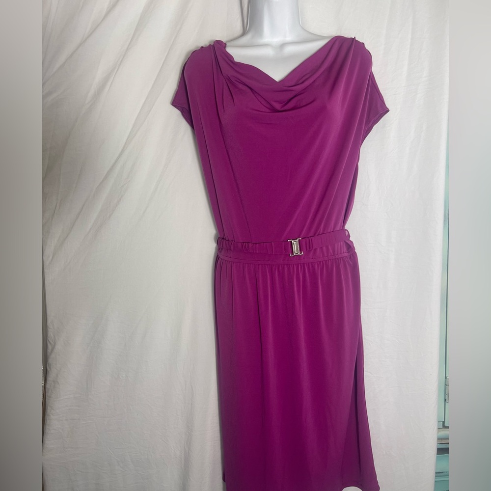 NWT size XL Max & Cleo fun purple belted dress